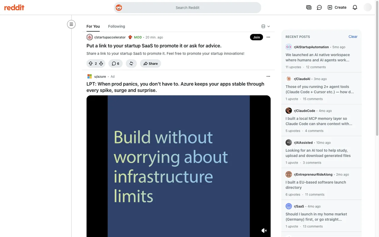 Reddit home page on 2026-10-28